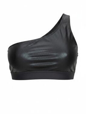 Heroine Sport Onyx Metallic Foiled Marvel Cold Shoulder Athletic Bra M NWT